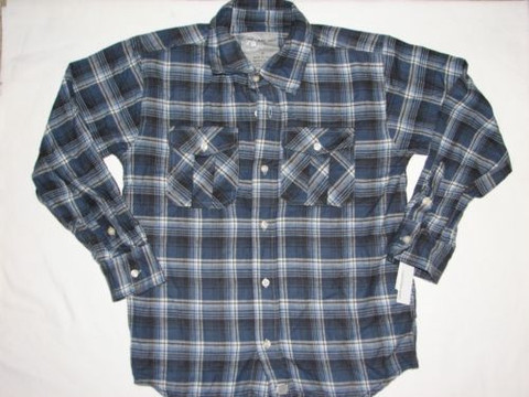 Nwt Calvin Klein Boy Blue Check Plaid Bursh Long Sleeve Dress Shirt Youth M NEW
